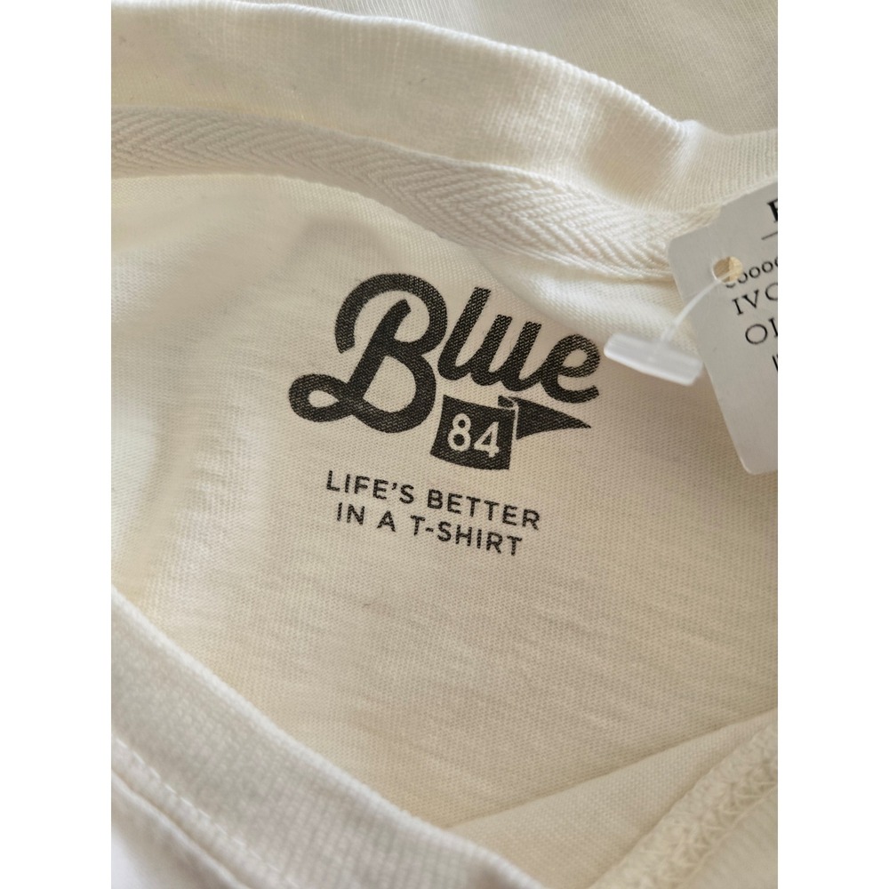 NWT Blue 84 Mens Small T-Shirt Ivory Big Sky Montana Mountain Bear Graphic - Picture 5 of 8